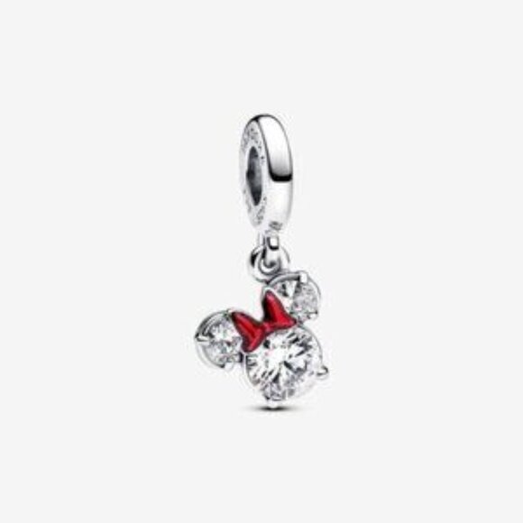Authentic Disney Minnie Mouse Silhoutte Dangle Pandora Charm - Picture 1 of 5